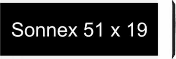 Klingelschild Sonnex 51x19 schwarz